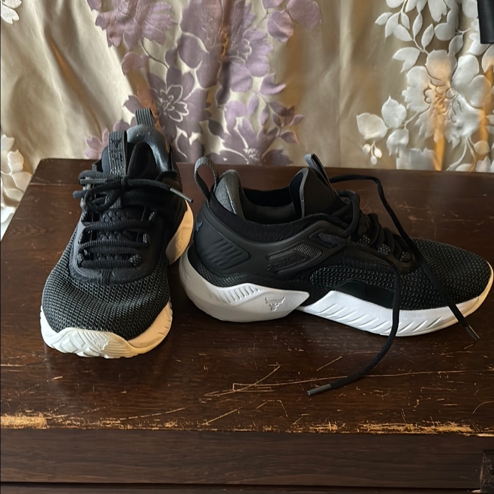 Under Armour Black and White Sneakers